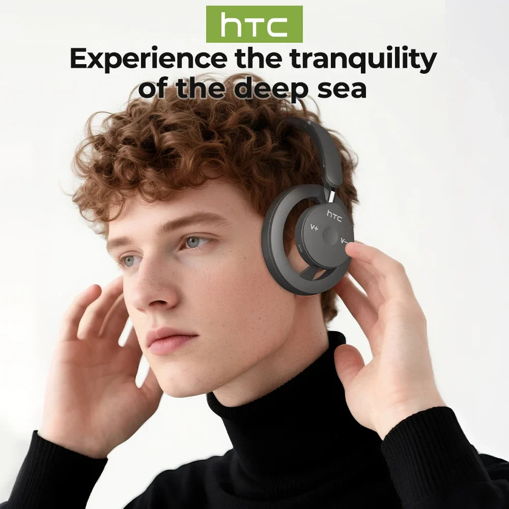 HTC HP06 Bluetooth 6.0 Wireless Open-Ear Headphones – Foldable & Lightweight