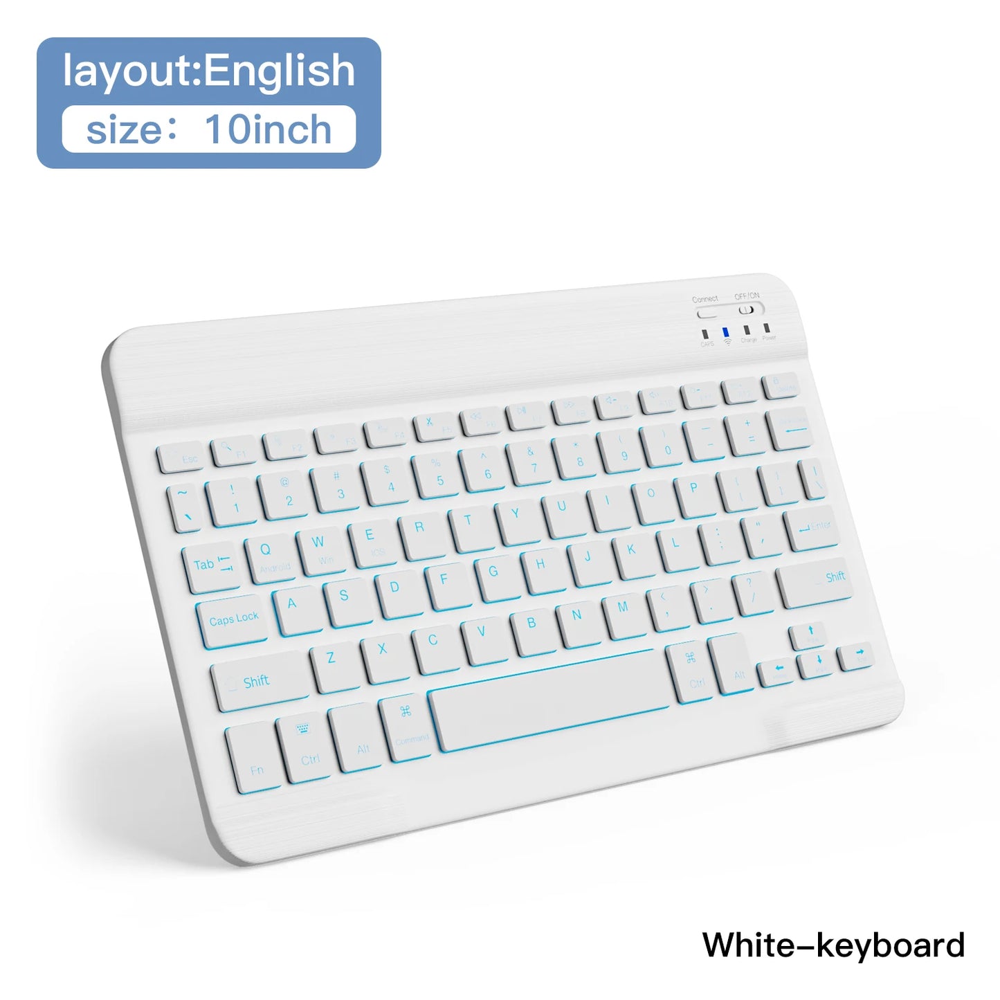 RGB Backlit Bluetooth Keyboard & Mouse – 10-Inch Wireless for Tablet/Laptop
