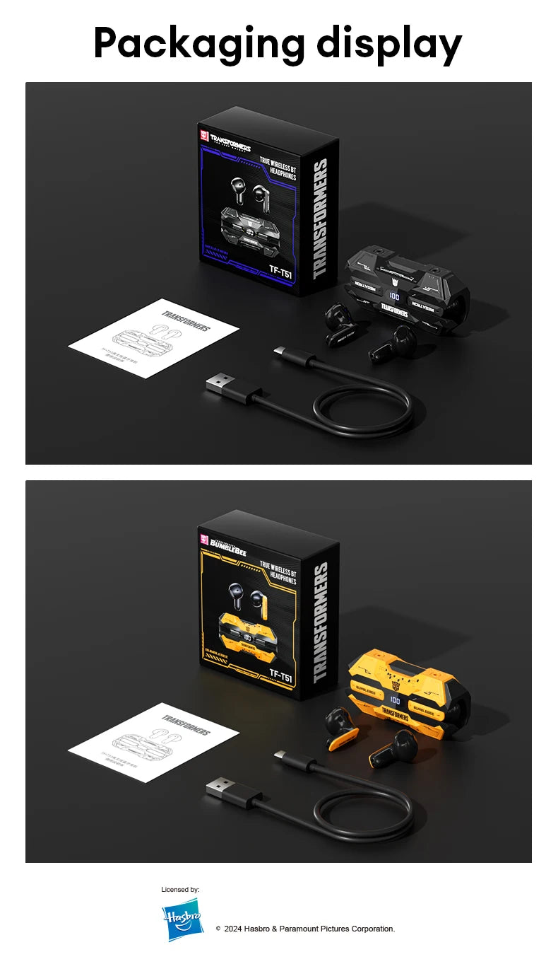 Choice Transformers TF-T51 Bluetooth 5.4 Gaming Headset – Wireless with LED & AI Translator