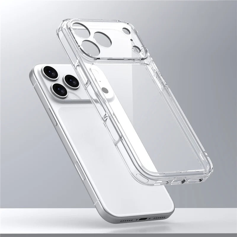 Clear Shockproof iPhone Case – Luxury Hybrid (iPhone 17/17 Pro/Pro Max/Air)