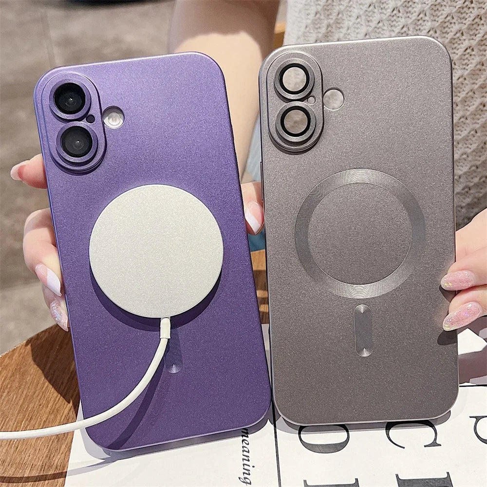 Matte Soft Silicone MagSafe Case – Shockproof TPU for iPhone 11–16 Pro/Max