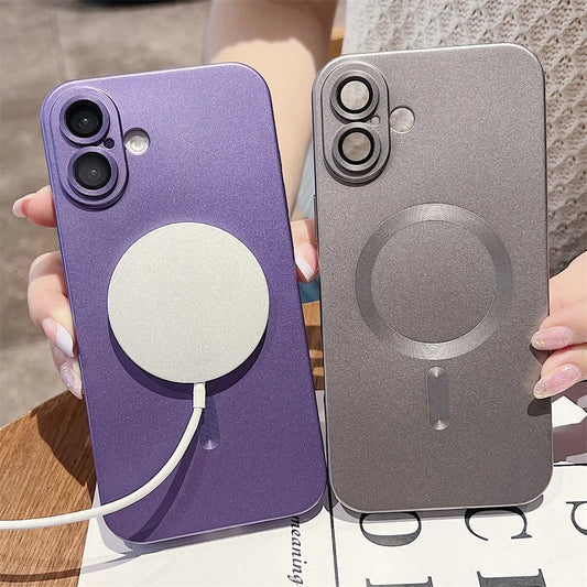 Matte Soft Silicone MagSafe Case – Shockproof TPU for iPhone 11–16 Pro/Max