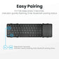 Folding Bluetooth Keyboard with Touchpad – Wireless, 3-Device Support, PU Leather
