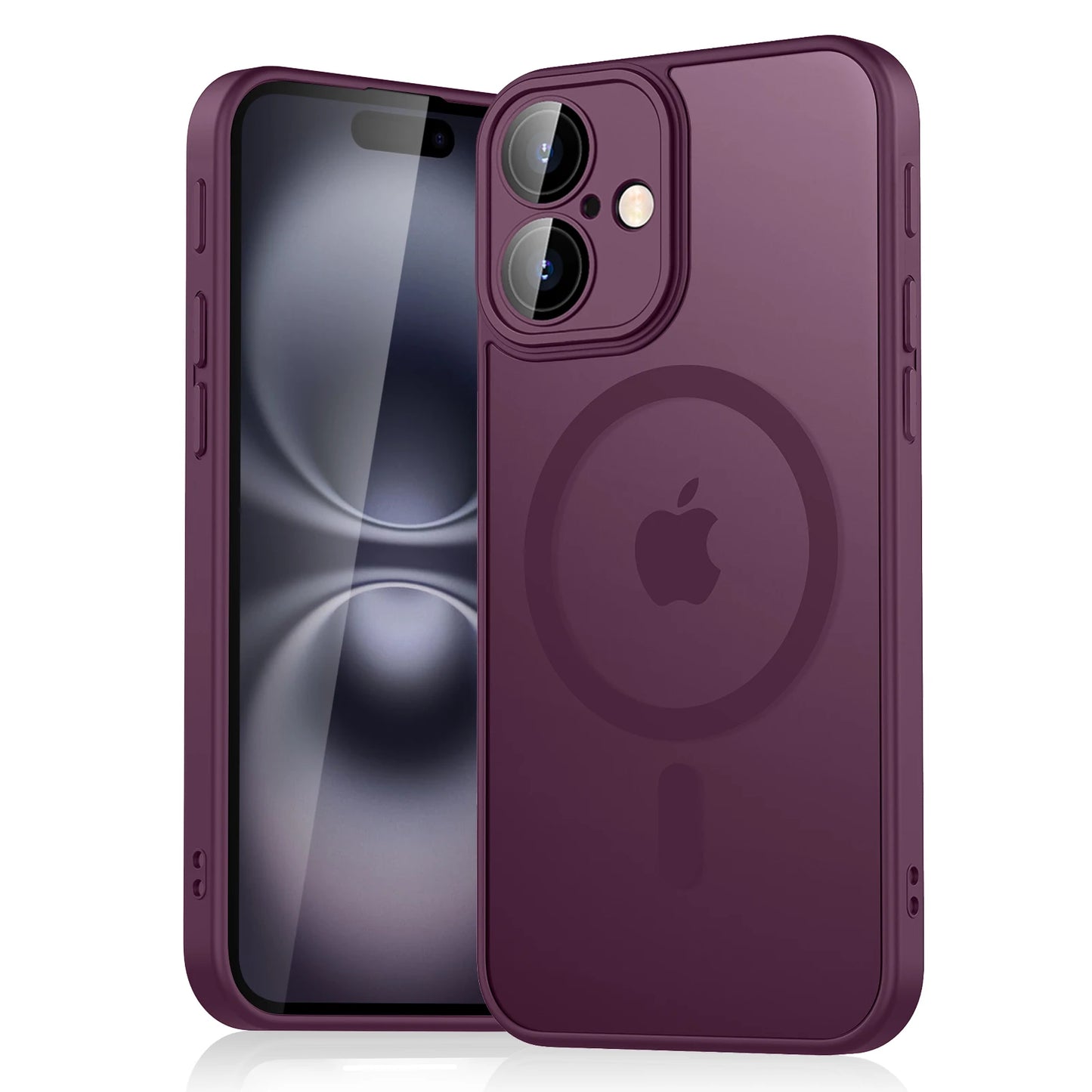 Luxury Magnetic Matte Armor Case – Shockproof, Magsafe iPhone 11–16