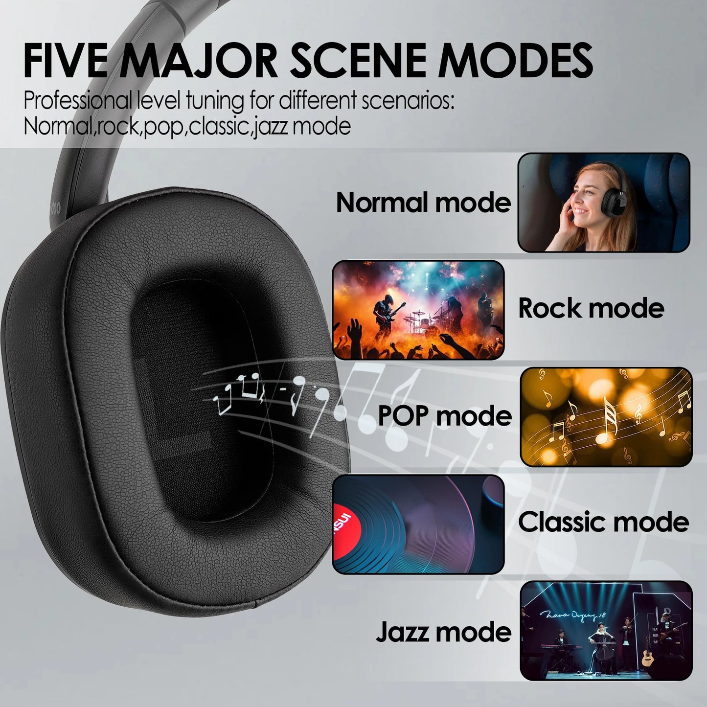Siindoo JH-ANC930Plus Wireless Headphones – Hybrid ANC, Touch Control, LED Screen