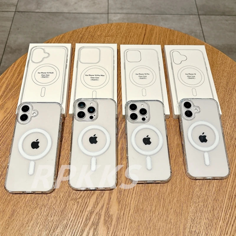 Transparent MagSafe Wireless Charging Case – For iPhone 11–17 Series