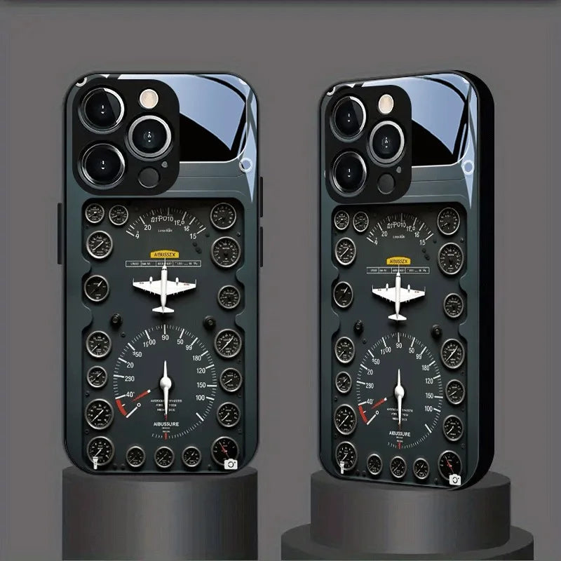Retro Aviation Glass iPhone Case – Full Series Coverage (iPhone 7–17/Air)