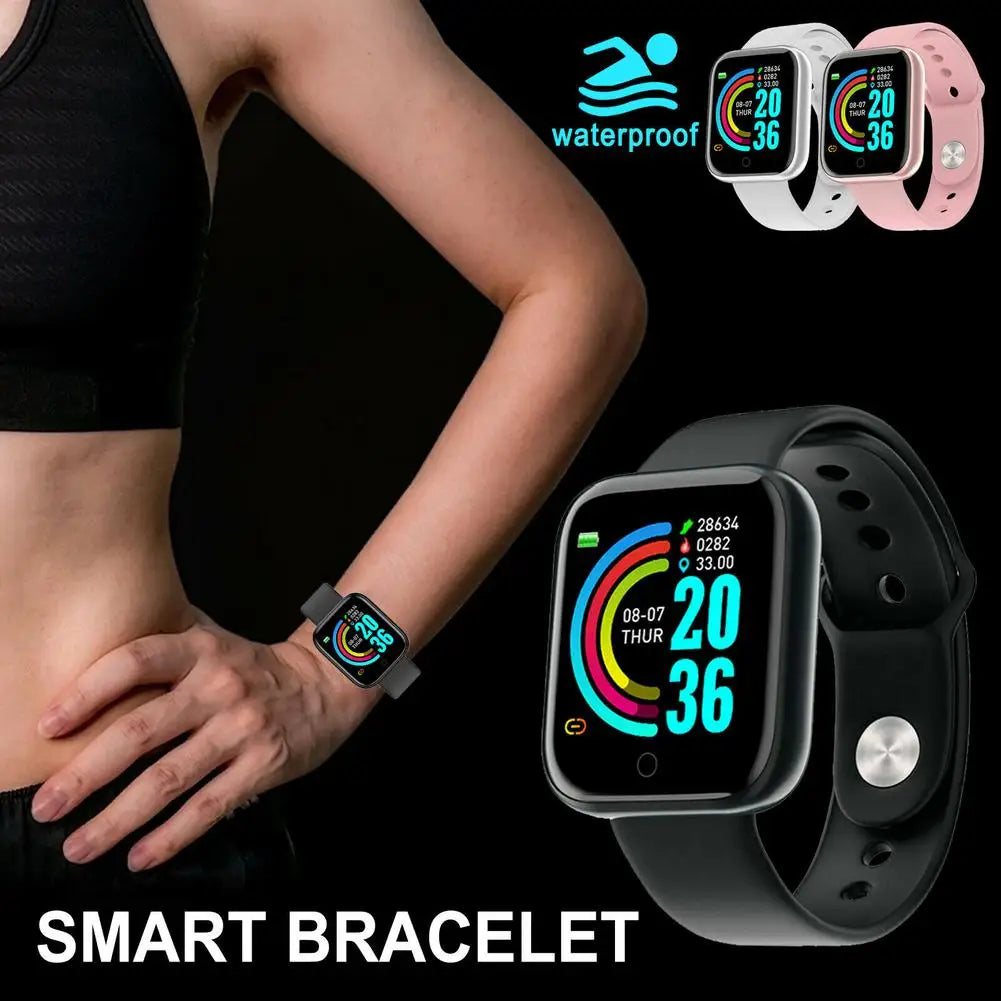 D20 Y68 Smartwatch – Fitness Tracker, Sports, IP67 Waterproof, Android Compatible
