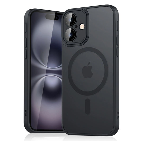 Luxury Magnetic Matte Armor Case – Shockproof, Magsafe iPhone 11–16