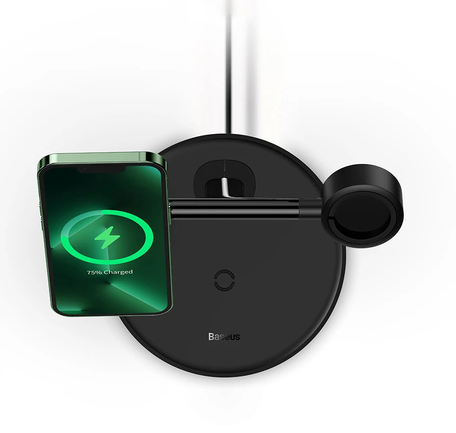 Baseus 3-in-1 20W Magnetic Wireless Charger – iPhone, AirPods & Apple Watch