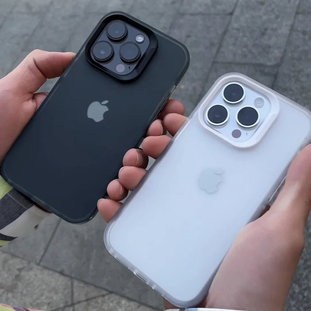 Luxury Transparent Matte Case – Bumper Cover for iPhone 11–16 Pro/Max