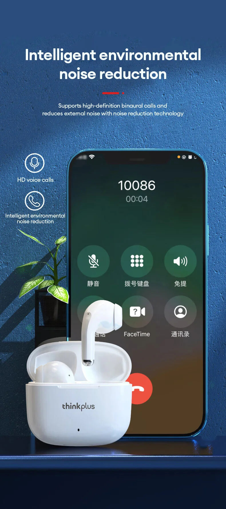 Lenovo LP40 Pro TWS Earbuds – Real-Time Translation, Bluetooth, AI, Travel