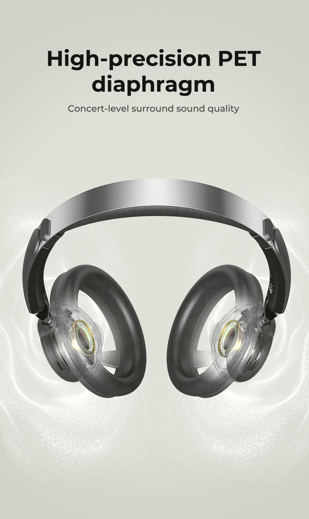 HTC HP06 Bluetooth 6.0 Wireless Open-Ear Headphones – Foldable & Lightweight