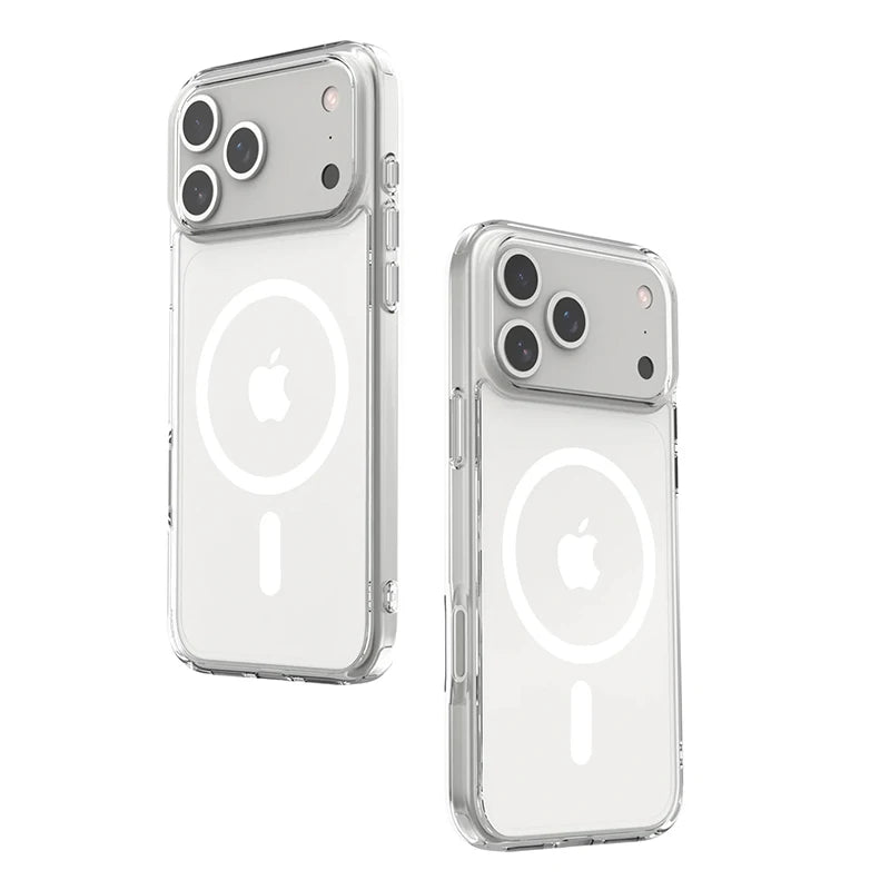 Shockproof Clear Magnetic iPhone Case – MagSafe & Wireless Charging (iPhone 17 Air/Pro Max)