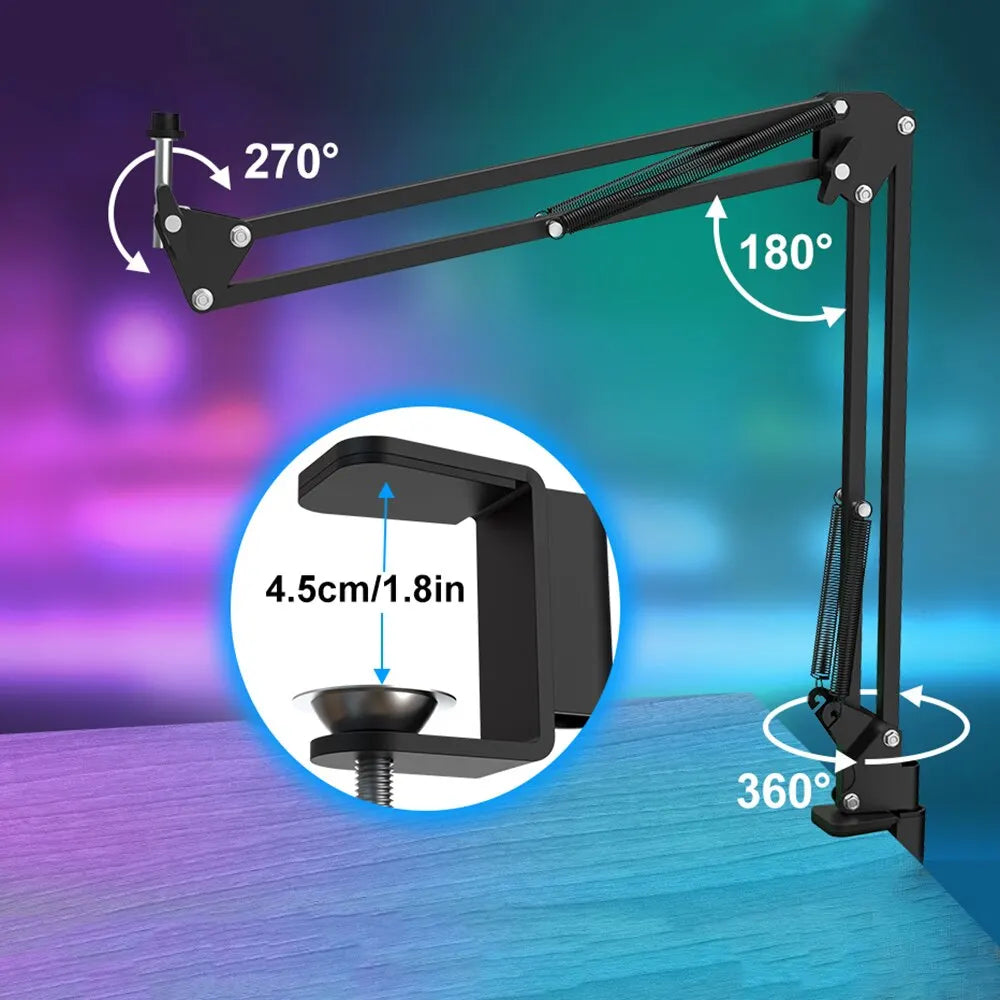 Haomuren USB Streaming Microphone Kit – Cardioid Condenser with Boom Arm