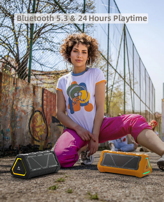 MLOVE P3 Outdoor Bluetooth Speaker – 40W, IPX7 Waterproof, RGB Light