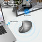 HXSJ Dual-Mode Vertical Mouse – Ergonomic, 2400DPI, Rechargeable