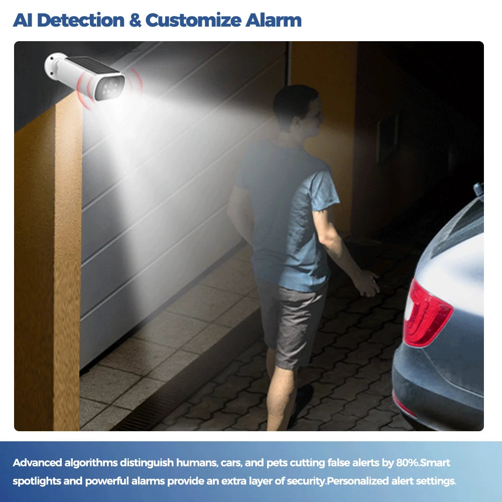 ALEVIO Solar WiFi Camera – 2.5K Outdoor Security, PIR & Night Vision