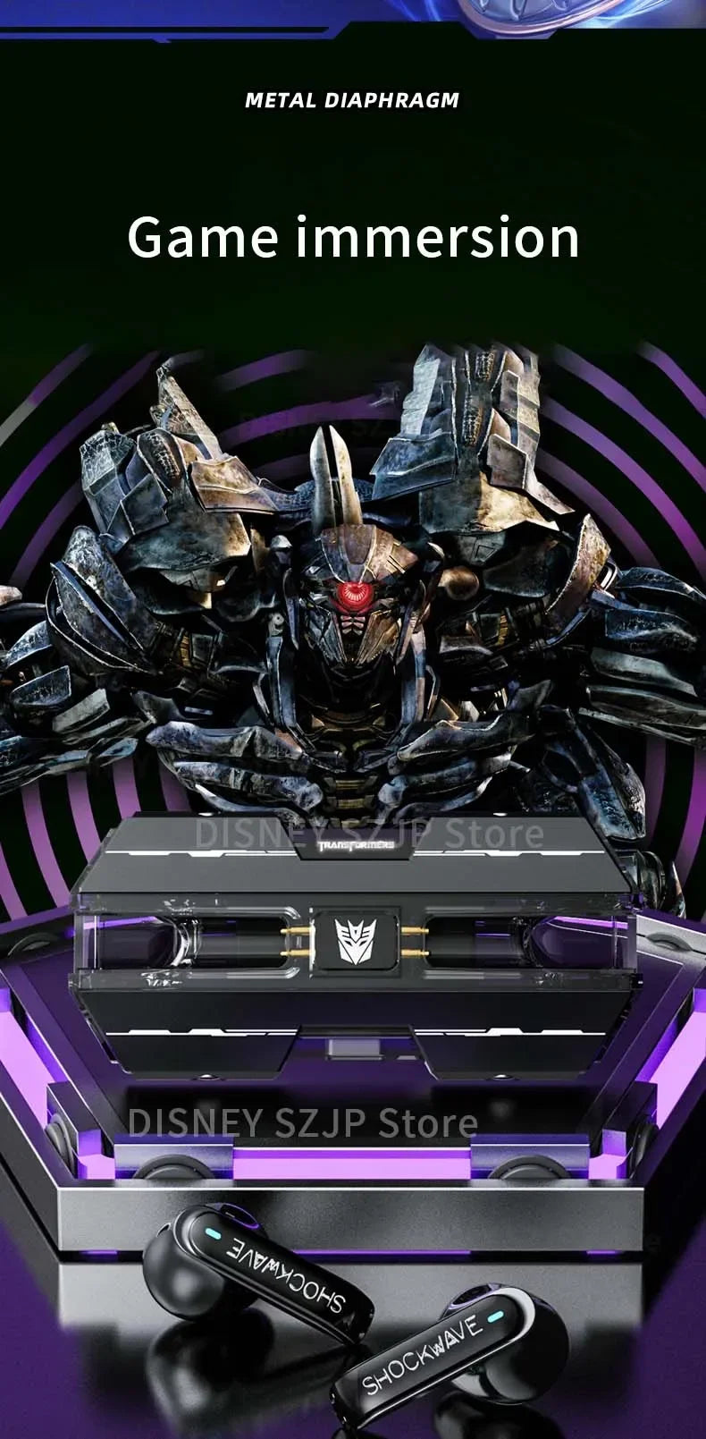Transformers TF-T01 Bluetooth Earphones – HIFI Sound, Gaming & Low Latency