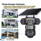 Solar 4G Outdoor Security Camera – 3 Lens, 10X Zoom, Night Vision