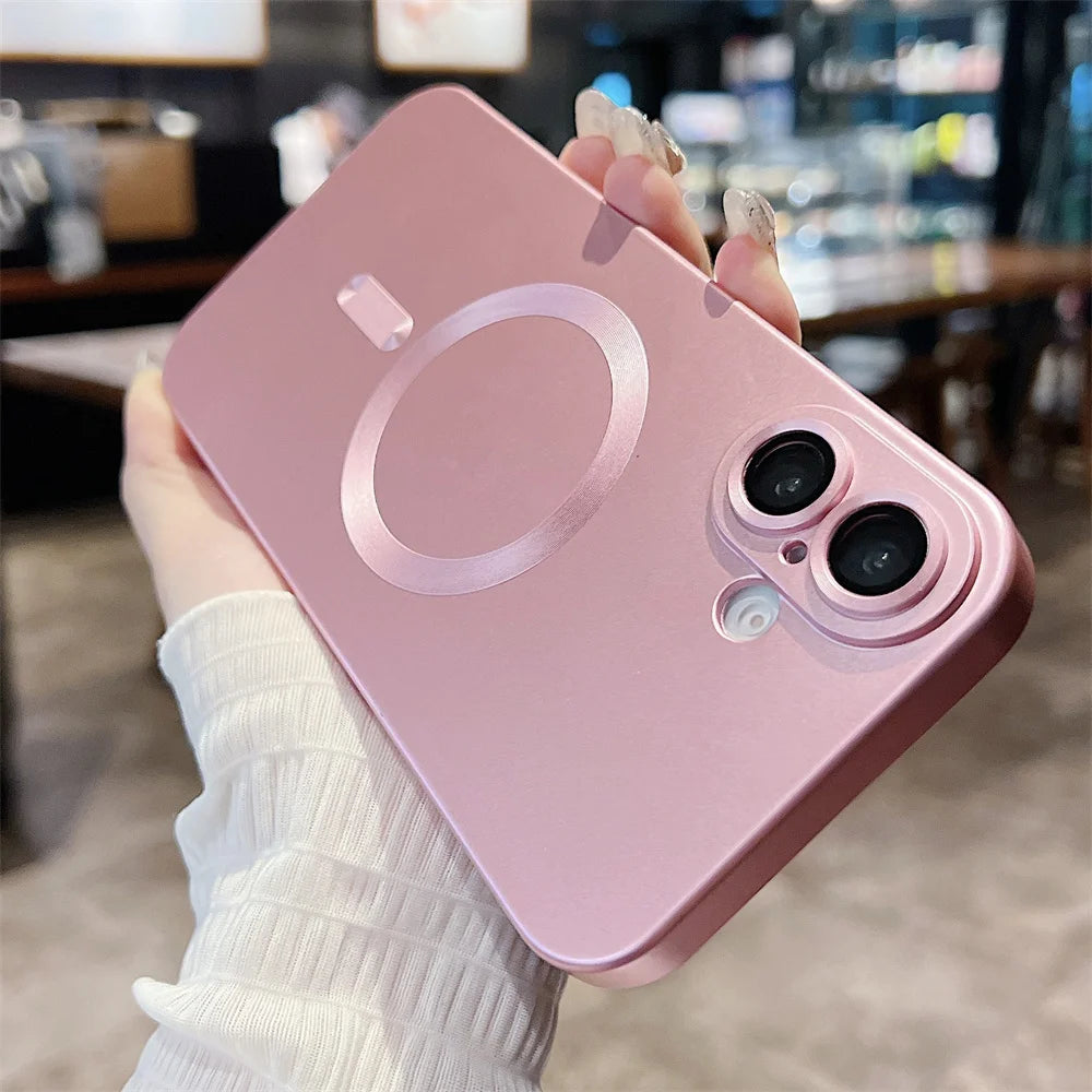 Matte Soft Silicone MagSafe Case – Shockproof TPU for iPhone 11–16 Pro/Max