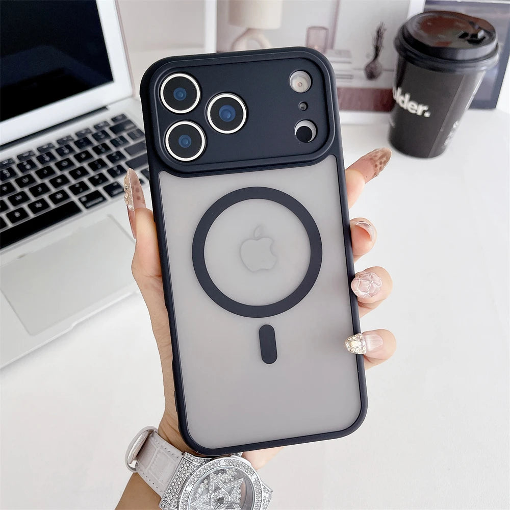 MagSafe Frosted iPhone Case – Shockproof & Armor Matte (iPhone 11–17/16E)