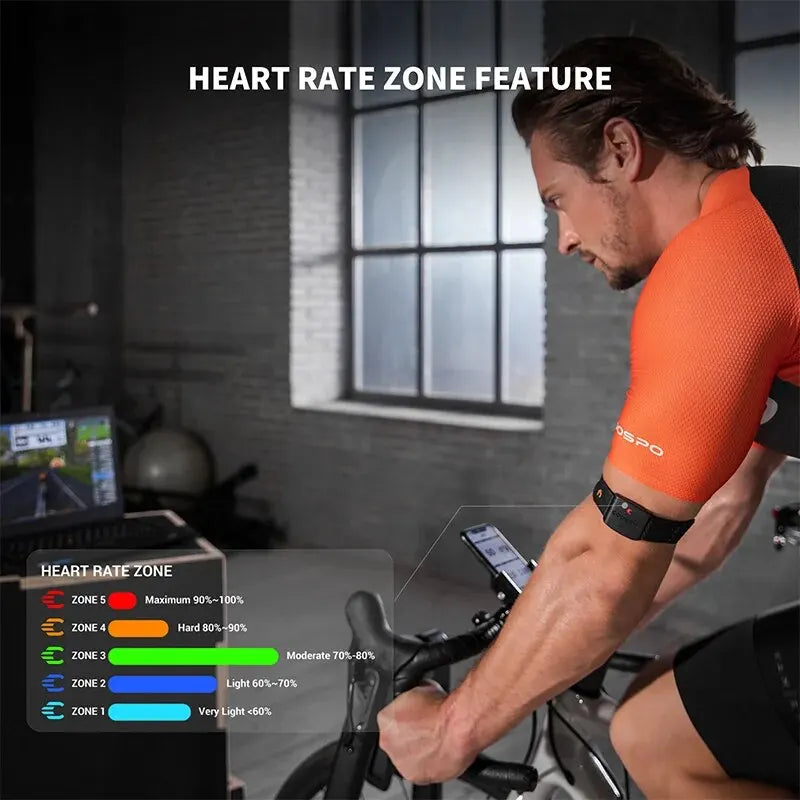 COOSPO HW9 Armband Heart Rate Monitor – BLE5.0 & ANT+ for Fitness & Cycling