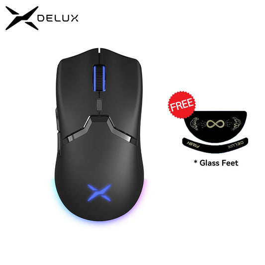 Delux M800PRO Wireless Gaming Mouse – RGB, 26000 DPI, Programmable