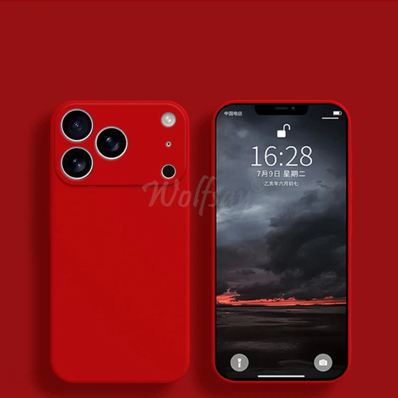 Liquid Silicone TPU iPhone Case – Plain & Protective (iPhone 17 Series/Air/Pro Max)