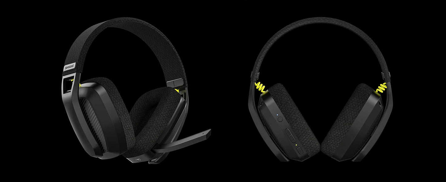 BINNUNE BW06 Wireless Gaming Headset – 2.4GHz & Bluetooth, Mic for PS5/PC