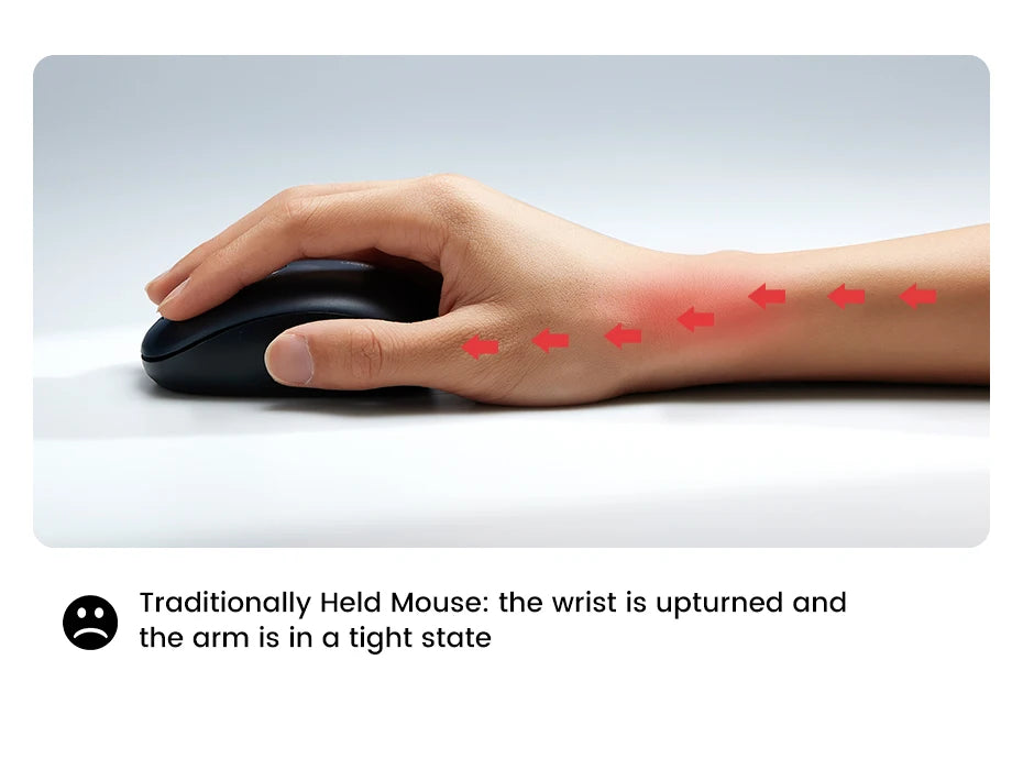 UGREEN Vertical Wireless Mouse – Bluetooth 5.0, 4000DPI, Ergonomic