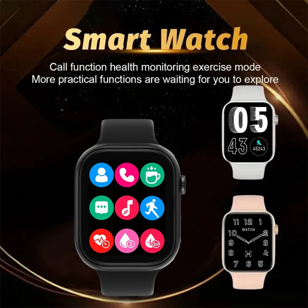 2025 Smartwatch – 1.73'' Screen, Bluetooth Call, Blood Oxygen & Pressure Monitor