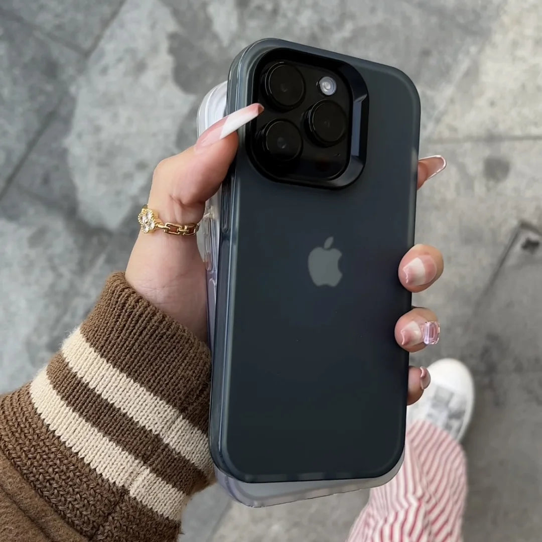 Luxury Transparent Matte Case – Bumper Cover for iPhone 11–16 Pro/Max