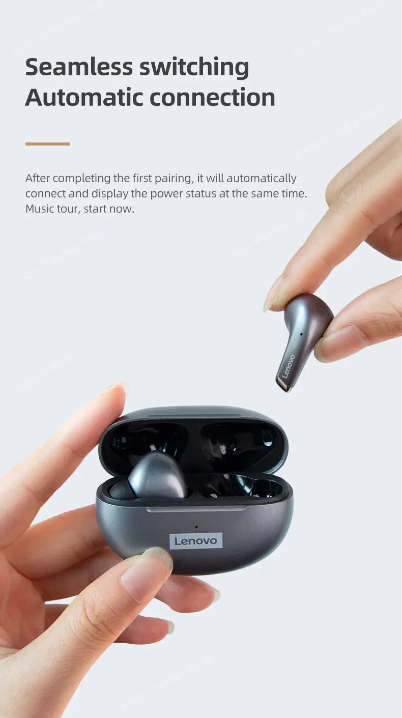 Lenovo LP5 Wireless Bluetooth Earbuds – HiFi, Sports, Waterproof with Mic