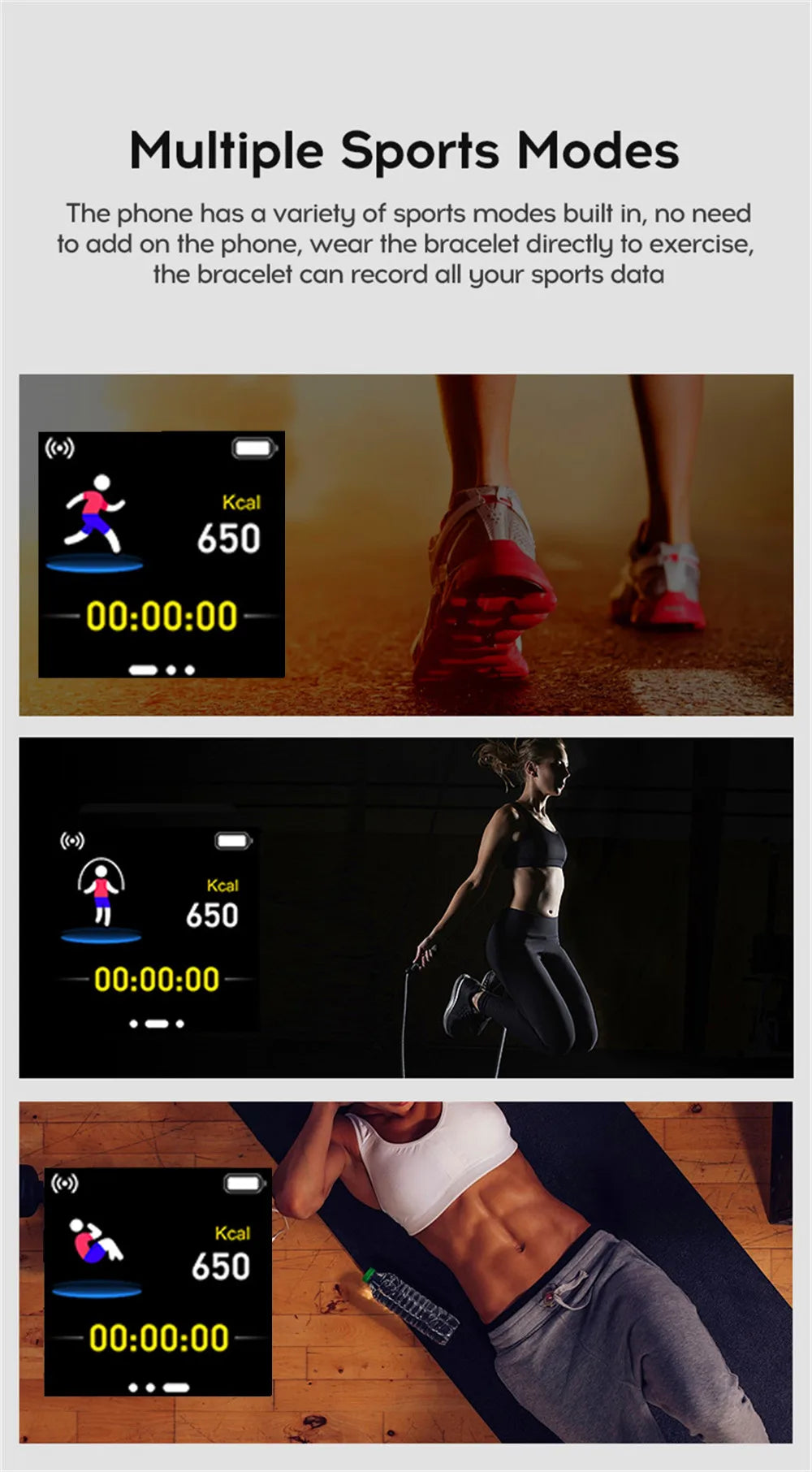 116 Smart Fitness Bracelet – Sport Watch, Music & Message Control, Bluetooth