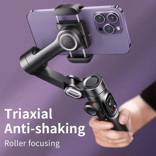AOCHUAN 3-Axis Handheld Gimbal – SmartXE for iPhone & Android, AI Face Tracking
