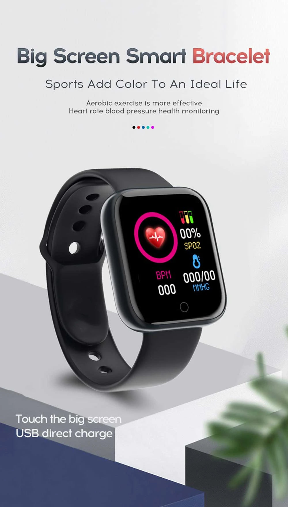 Smart Watch for Men & Women – Bluetooth, Music, Fitness & Sleep Monitor