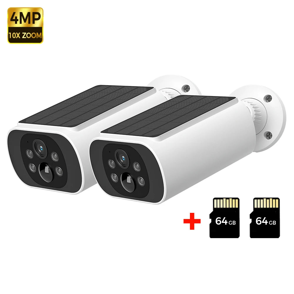 ALEVIO Solar WiFi Camera – 2.5K Outdoor Security, PIR & Night Vision