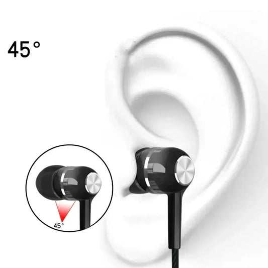 3.5mm Wired In-Ear Headphones – Bass, HiFi Stereo, Mic, Inline Control
