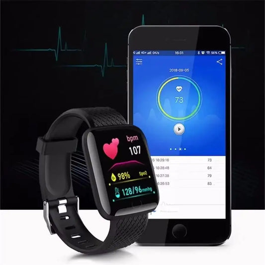 116 Smart Fitness Bracelet – Sport Watch, Music & Message Control, Bluetooth