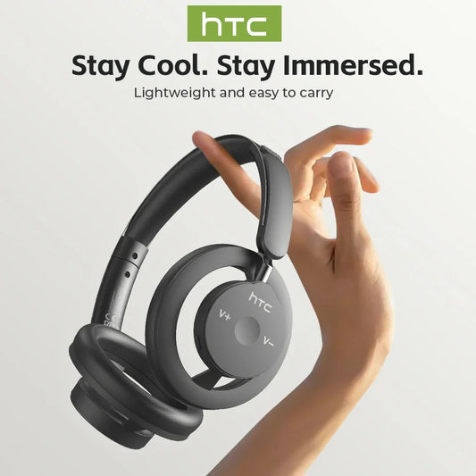HTC HP06 Bluetooth 6.0 Wireless Open-Ear Headphones – Foldable & Lightweight