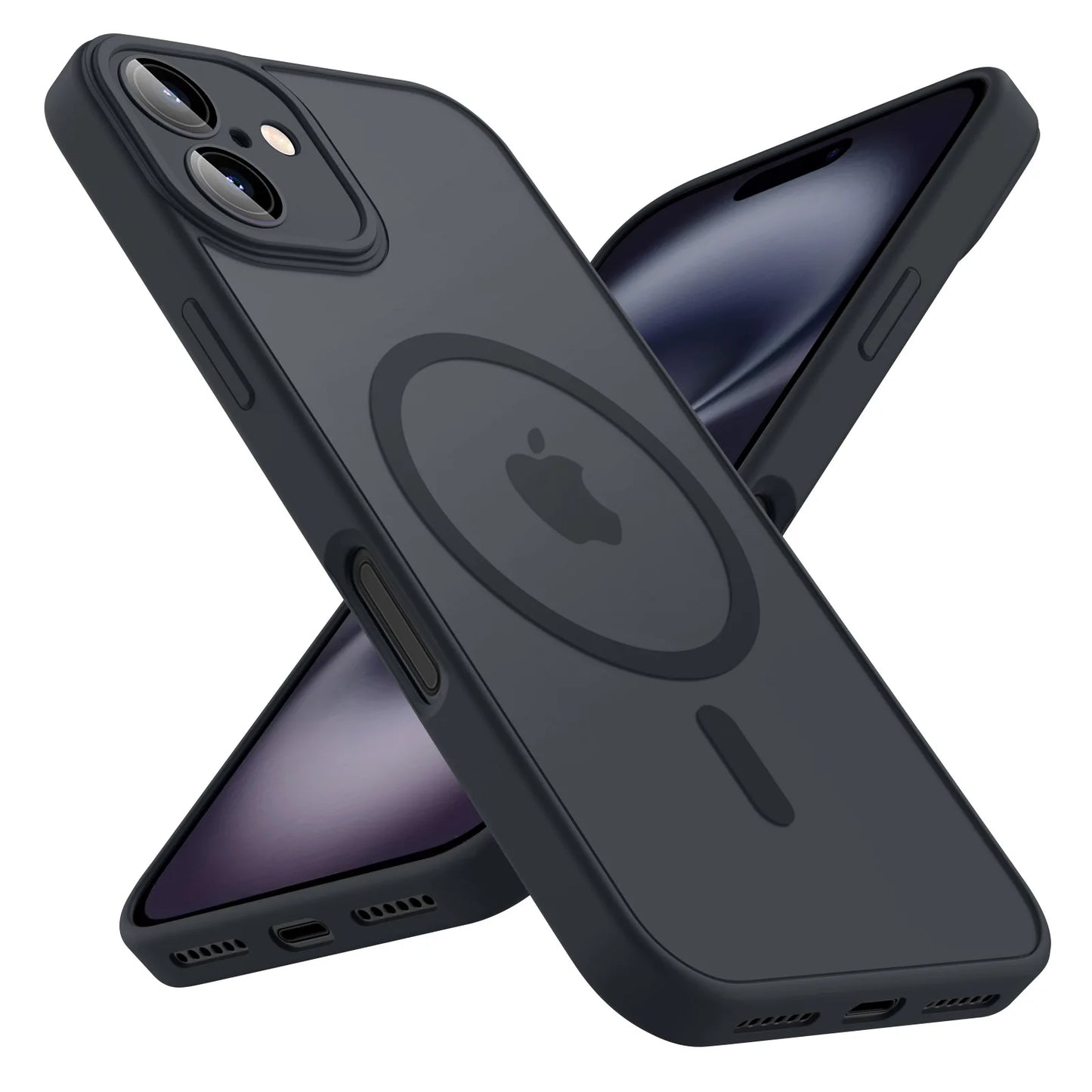 Luxury Magnetic Matte Armor Case – Shockproof, Magsafe iPhone 11–16