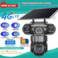 Solar 4G Outdoor Security Camera – 3 Lens, 10X Zoom, Night Vision