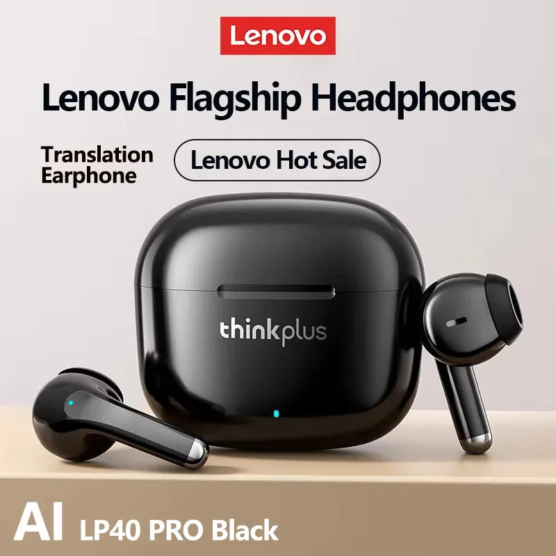 Lenovo LP40 Pro TWS Earbuds – Real-Time Translation, Bluetooth, AI, Travel