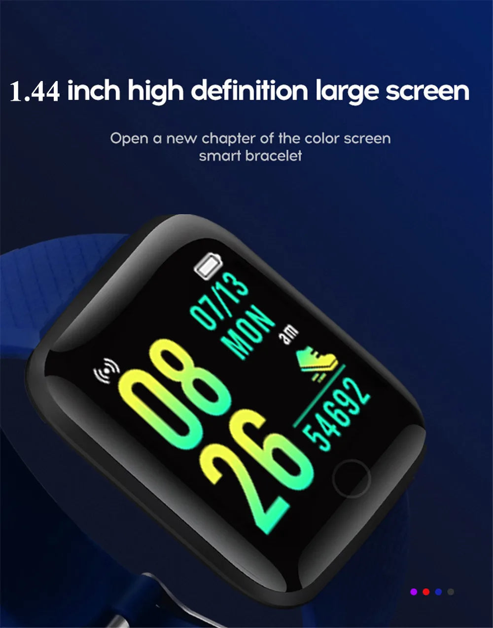116 Smart Fitness Bracelet – Sport Watch, Music & Message Control, Bluetooth