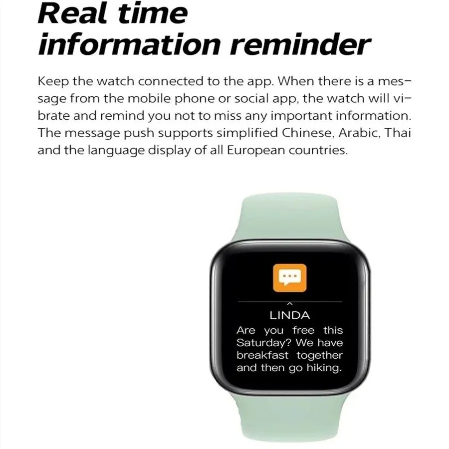 2025 Smartwatch – 1.73'' Screen, Bluetooth Call, Blood Oxygen & Pressure Monitor