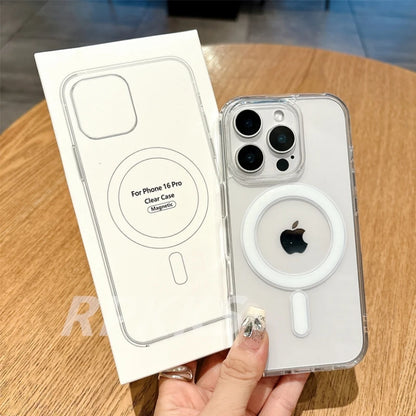 Transparent MagSafe Wireless Charging Case – For iPhone 11–17 Series