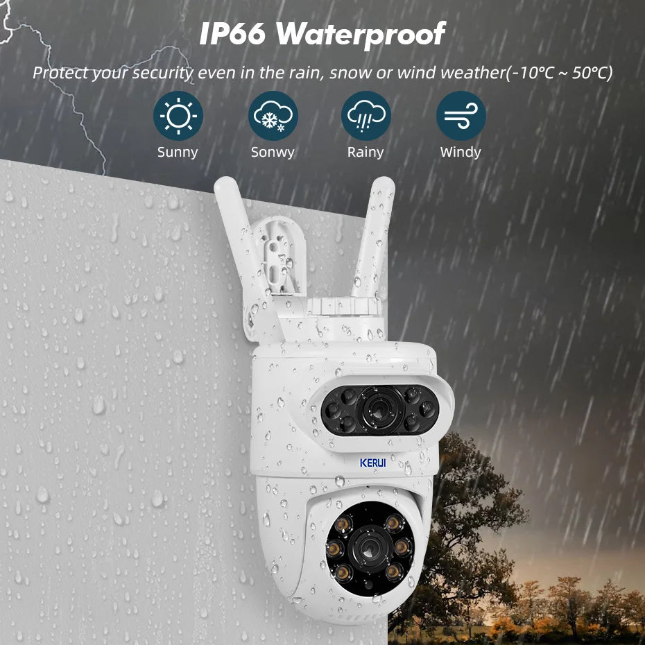 KERUI 5K 10MP Dual Lens WiFi Camera – Smart PTZ Outdoor Security