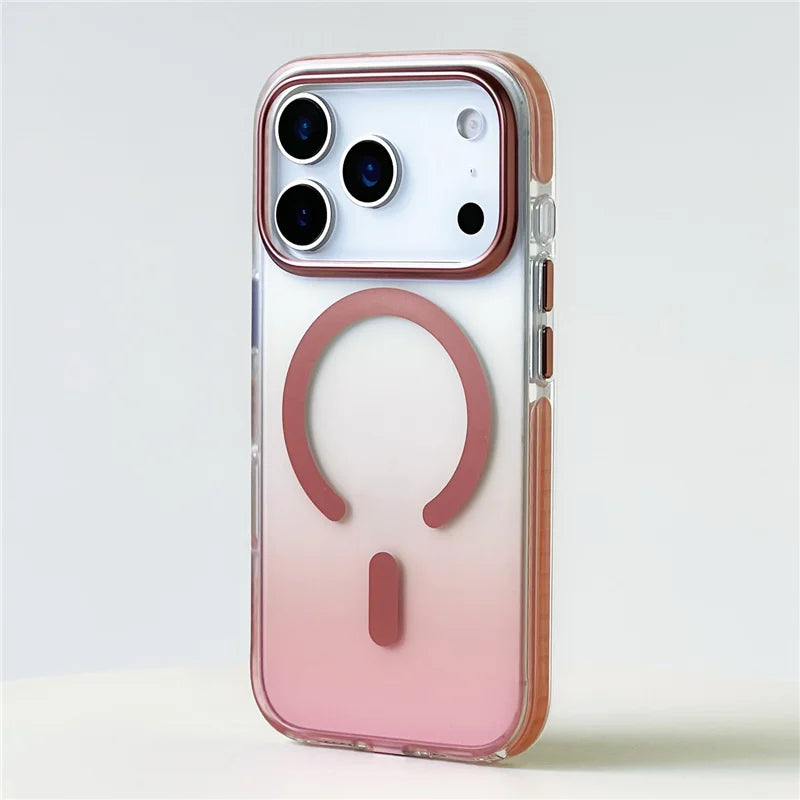 Gradient Matte iPhone Case – Shockproof & MagSafe (iPhone 16–17/Air/Pro Max)