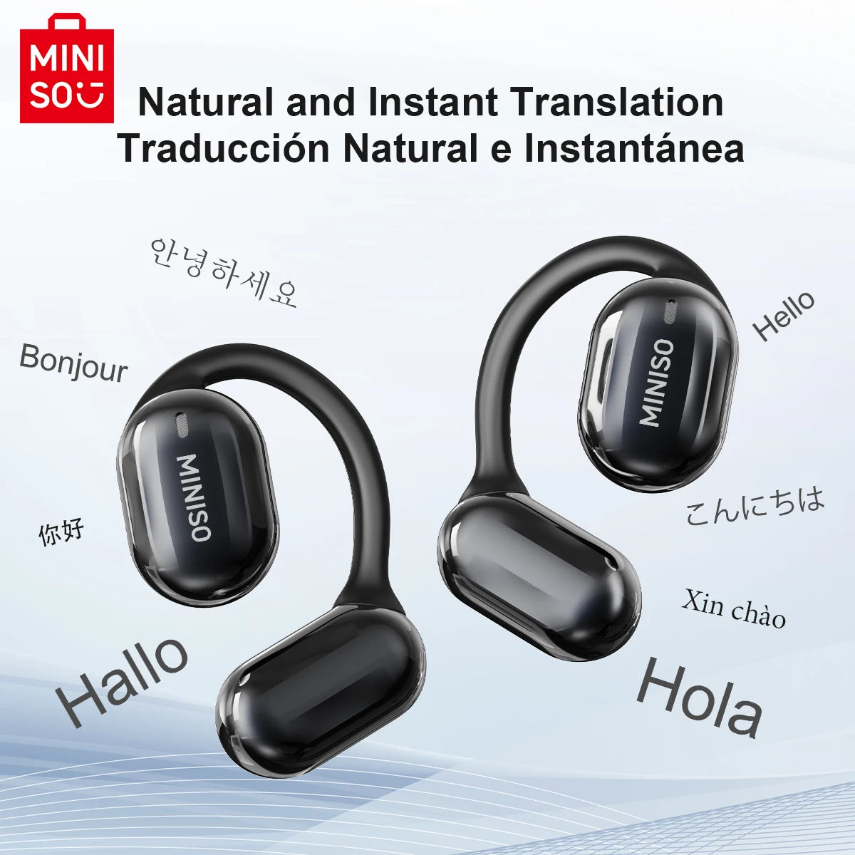 MINISO MS162 Translator Earphones – Face-to-Face Bluetooth Wireless Headset